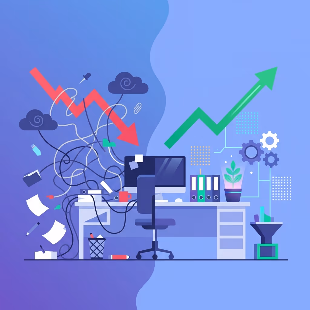 Caso studio di successo con grafici di progresso