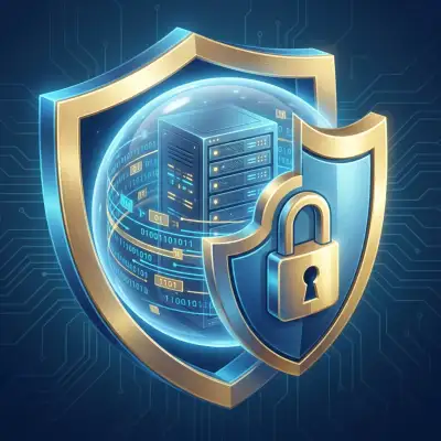 Scudo di protezione intorno a server con lucchetto