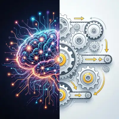 Automation vs AI comparison diagram